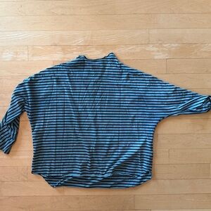 Frank and Eileen Striped Cotton Mock Turtleneck